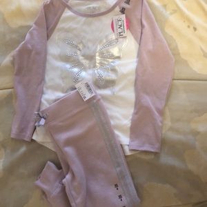 Little girls warm up pant and matching top
